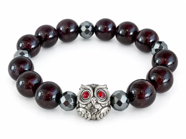 Garnet (โกเมน) คั่น Hematite แต่งชาร์มมู “พญานกถึดทือ” ครูบาเต่า