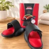 นกฮุก ริมโขง Online Store Image 17 ก.ย. 2569 12_14_15 รองเท้าเพื่อสุขภาพ 3D Sole Sandal Re-foot PRO สีดำ–แดง