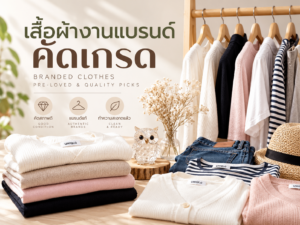 กางเกงฮาเร็มผ้าฝ้าย ลายขาว–ดำ