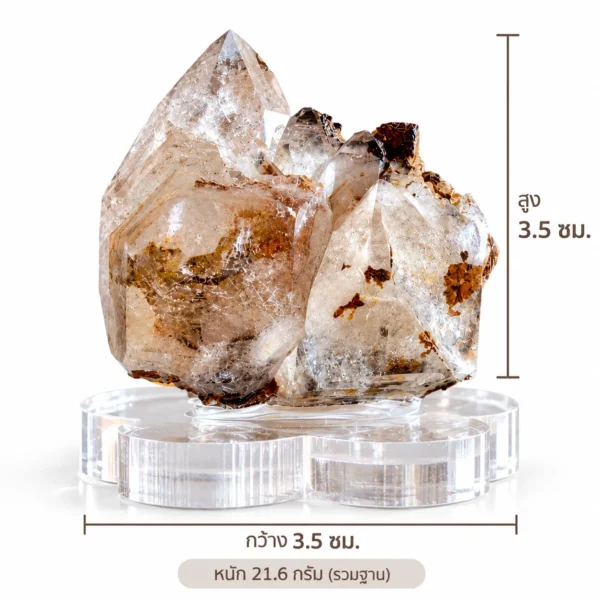 นกฮุก ริมโขง Online Store A-0078 แร่ควอตซ์ธรรมชาติ (Natural Quartz) พร้อมฐานอะคริลิก